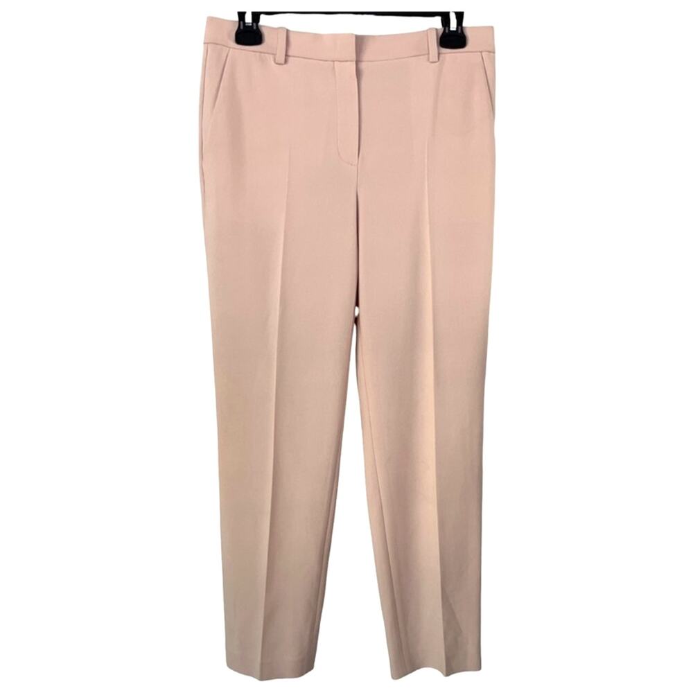 Theory Treeca 4 Admiral Crepe Dress Pants Pink Salt Size 2 Minimalist